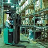 Електрически стакер Mitsubishi AXiA XL 12 - Stand-In с телескопични вилици