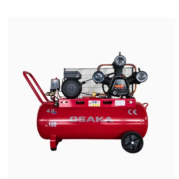 Бутален въздушен компресор OSAKA HM-V-0.36 / 100L, с усилен дебит
