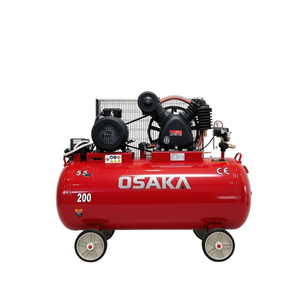 Бутален въздушен компресор OSAKA HM-V-0.6/200L 12 bar