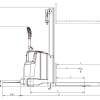 Електрически стакер с платформа OSAKA CDD16 - Triplex 4500