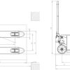 Палетна количка OSAKA – 2500 кг / 1150 мм вилици